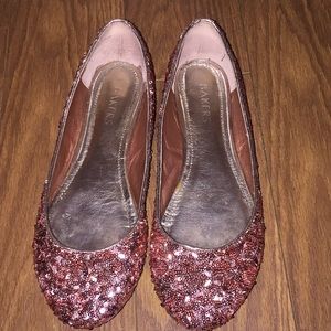 ‼️SALE‼️Sequin Rose Gold Flat Sandals‼️